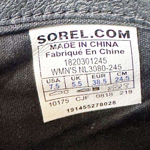 Sorel Lolla Waterproof Dusty Olive Green Leather Ankle Boot Women’s Size 7.5 - Picture 9 of 12